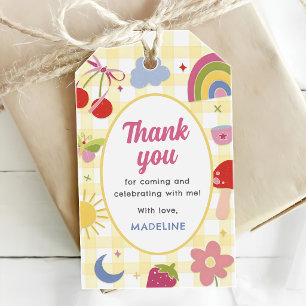 Étiquettes-cadeau Fête d'anniversaire fantaisiste dessinée à la main
