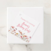 Étiquettes Cadeau Fête d'anniversaire Fleur sauvage rose (En situation)