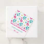 Étiquettes Cadeau Fête d'anniversaire florale (En situation)