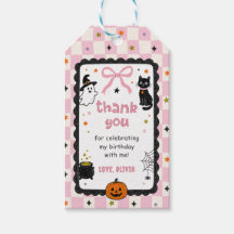 Fête d'anniversaire Halloween à carreaux roses