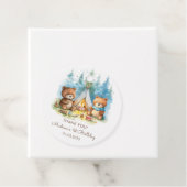 Étiquettes Cadeau Fête d'anniversaire rustique de Camping Mountain (En situation)