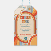 Étiquettes-cadeau Fête d'anniversaire super Retro Rainbow (Devant)