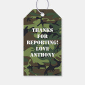 Étiquettes-cadeau Fête d'anniversaire sur le thème de l'armée (Devant)