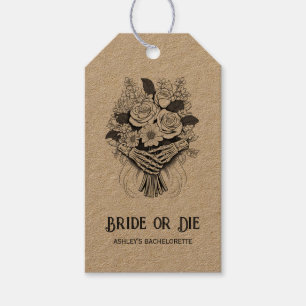 Étiquettes-cadeau Fête de Bachelorette Halloween : Marie ou Morte