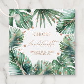 Étiquettes Cadeau Fête de Bachelorette moderne Tropical & Diamond (Devant)