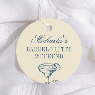 Étiquettes Cadeau Fête de Bachelorette Préparatoire Rétro Margarita