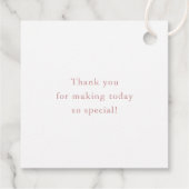 Étiquettes Cadeau Fête de bébé Bohème Rustique Fleur Sauvage Rose  (Dos)