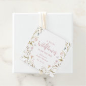 Étiquettes Cadeau Fête de bébé Bohème Rustique Fleur Sauvage Rose  (En situation)