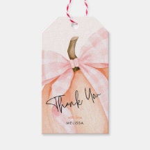 Fête de bébé Citrouille à Ruban Gingham Rose Aquar
