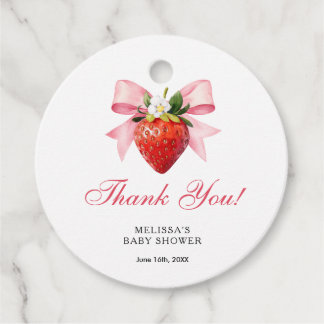 Étiquettes Cadeau Fête de Bébé Coquette Berry Sweet