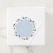 Étiquettes Cadeau Fête de bébé fille bleu aquarelle garçon  (En situation)