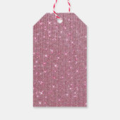 Étiquettes-cadeau Fête de Bébé Fille Ruban Rose Coquette (Dos)