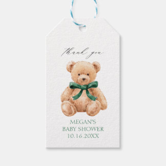 Étiquettes-cadeau Fête de bébé garçon Ourson