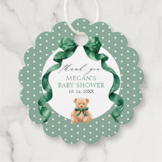 Étiquettes Cadeau Fête de bébé garçon Ourson