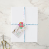 Étiquettes-cadeau Fête de bébé Snoopy et ballons (Avec de laficelle)