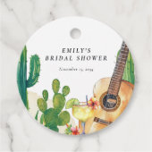 Étiquettes Cadeau Fête de cactus floral pour mariage (Devant)