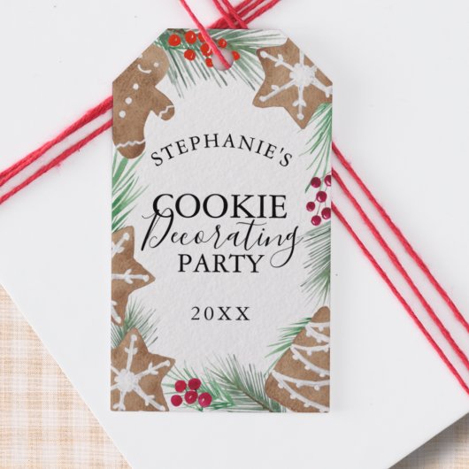 Étiquettes-cadeau Fête de décoration de biscuits  