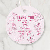 Étiquettes Cadeau Fête de Dessert de Demoiselle d'Honneur au Cocktai (Dos)