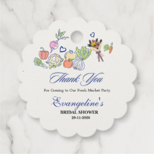 Étiquettes Cadeau Fête de douche de mariée Fresh Off the Market Merc