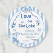 Étiquettes Cadeau Fête de Fiançailles au Bord du Lac (Dos)