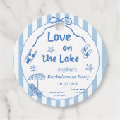 Étiquettes Cadeau Fête de Fiançailles au Bord du Lac (Devant)