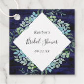 Étiquettes Cadeau Fête de Fiançailles avec Verdure Botanique Eucalyp (Devant)