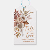 Étiquettes-cadeau Fête de fiançailles d'automne  (Devant)