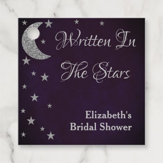 Étiquettes Cadeau Fête de Fiançailles Écrite Dans Les Étoiles (Devant)
