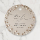 Étiquettes Cadeau Fête de fiançailles perle (Devant)