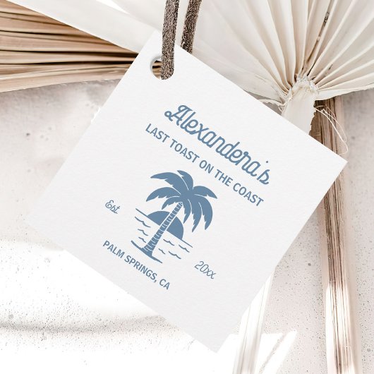 Étiquettes Cadeau Fête de Fille en Bord de Mer