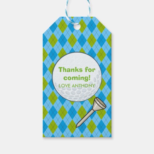 Étiquettes-cadeau Fête de golf (Devant)