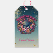 Étiquettes-cadeau Fête de graduation Floral (Devant)