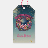 Étiquettes-cadeau Fête de graduation Floral (Dos)