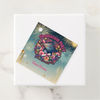 Étiquettes Cadeau Fête de graduation Floral