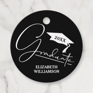 Étiquettes Cadeau Fête de graduation moderne