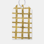 Étiquettes-cadeau Fête de grille en or simple dessiné à la main (Dos)