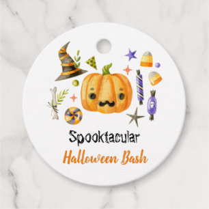 Étiquettes Cadeau Fête de Halloween Spooktacular Citrouille Boo Mign