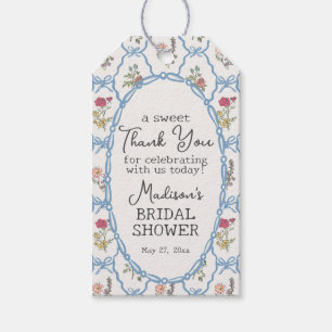 Étiquettes-cadeau Fête de jardin d'été Mariage floral Shower de mari