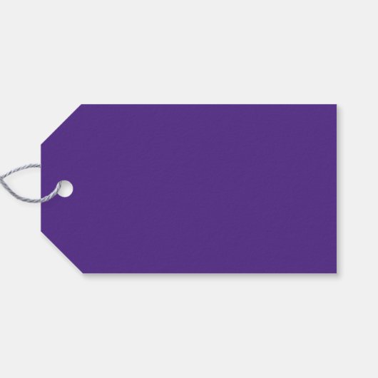 Étiquettes-cadeau Fête de la casquette de graduation violette et jau (Dos (Horizontal))
