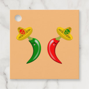 Étiquettes Cadeau Fête de la coutume mexicaine des Chilis morts