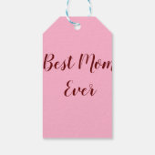 Étiquettes-cadeau Fête de la mère rouge rose meilleure maman jamais  (Dos)