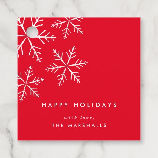 Étiquettes Cadeau Fête de la neige (Devant)