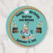 Étiquettes Cadeau Fête de la Sirène et du Pirate (Dos)