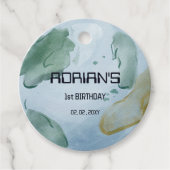 Étiquettes Cadeau Fête de l'Espace Earth Globe (Devant)