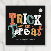 Étiquettes Cadeau Fête De L'Halloween (Dos)