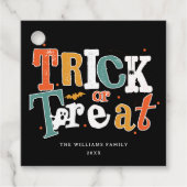 Étiquettes Cadeau Fête De L'Halloween (Devant)