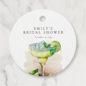 Étiquettes Cadeau Fête de mariage aquarelle Fiesta (Devant)