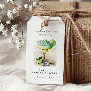 Étiquettes-cadeau Fête de mariage aquarelle Fiesta