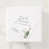 Étiquettes Cadeau Fête de mariage avec Champagne (En situation)