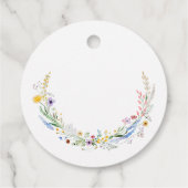 Étiquettes Cadeau Fête de mariage avec des fleurs sauvages (Dos)
